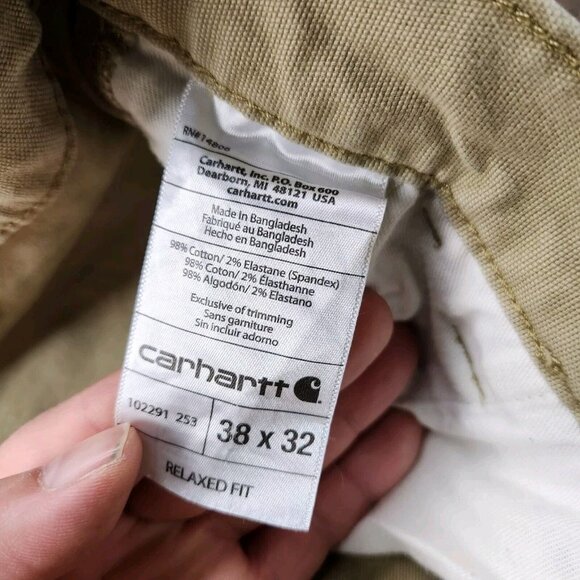Mens Carhartt Rugged Flex Rigby size 38x30 Canvas Work Pants - Picture 9 of 10